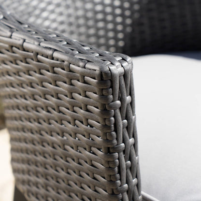 Set da pranzo quadrato in vimini da 5 pezzi Lenox Outdoor con cuscini di Christopher Knight Home