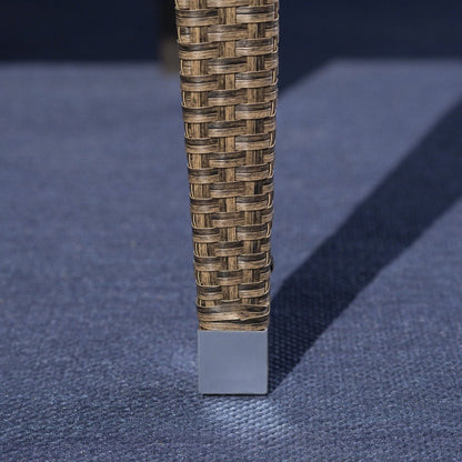 Set da pranzo quadrato in vimini da 5 pezzi Lenox Outdoor con cuscini di Christopher Knight Home