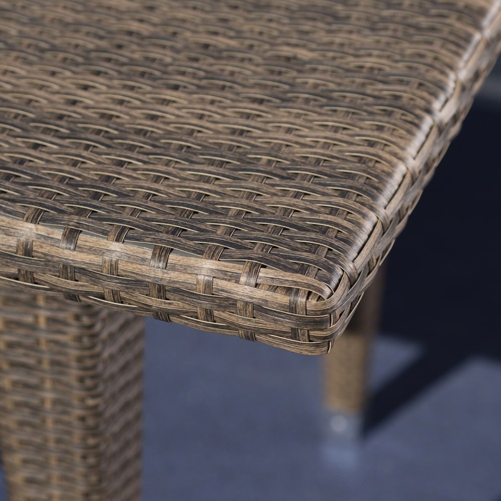 Set da pranzo quadrato in vimini da 5 pezzi Lenox Outdoor con cuscini di Christopher Knight Home