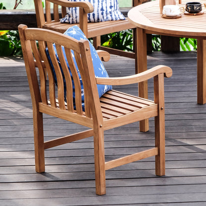 Set da pranzo per esterni Cambridge Casual Leon in teak da 5 pezzi