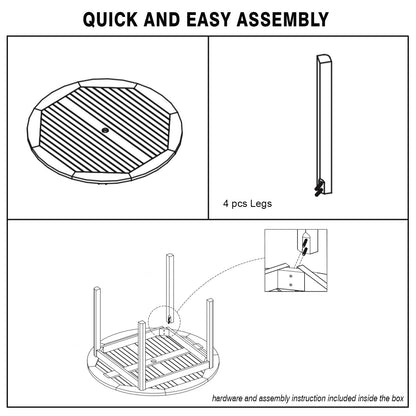 Set da pranzo per esterni Cambridge Casual Leon in teak da 5 pezzi