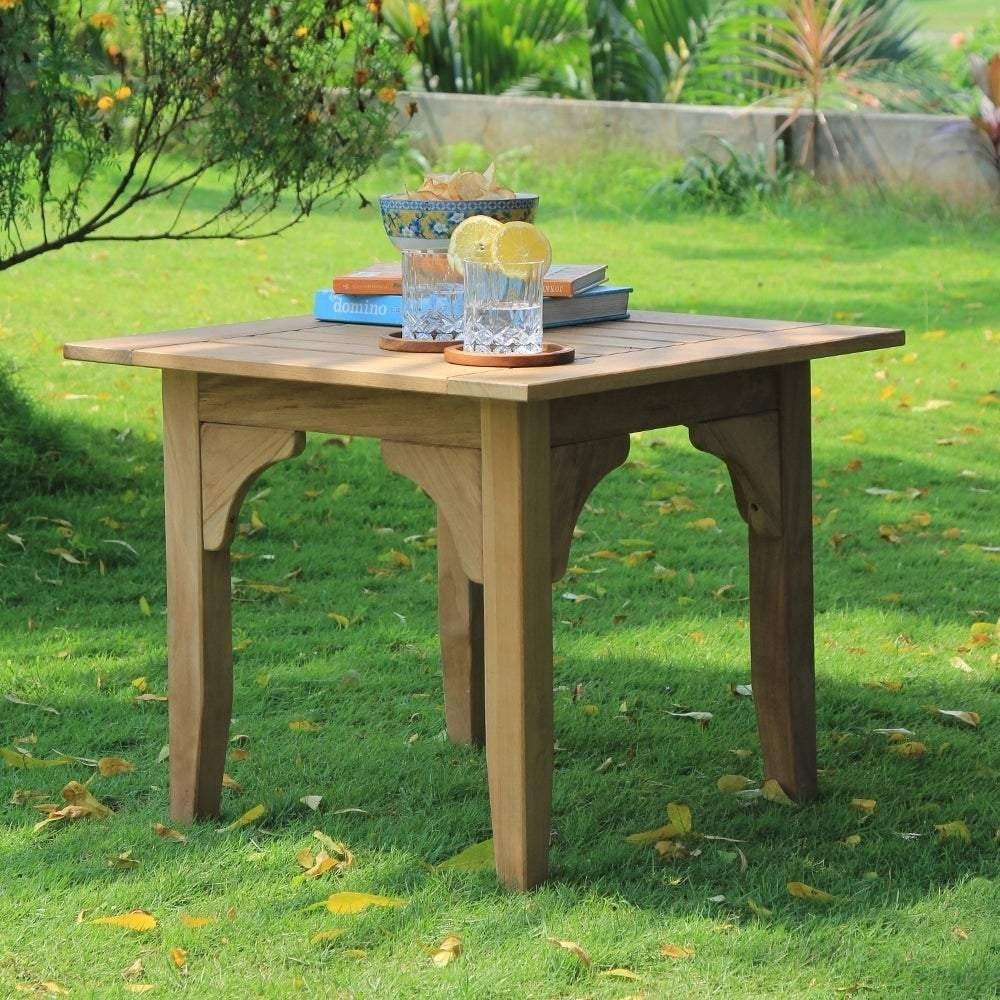 Set da conversazione per patio in teak Cambridge Casual Leon da 7 pezzi
