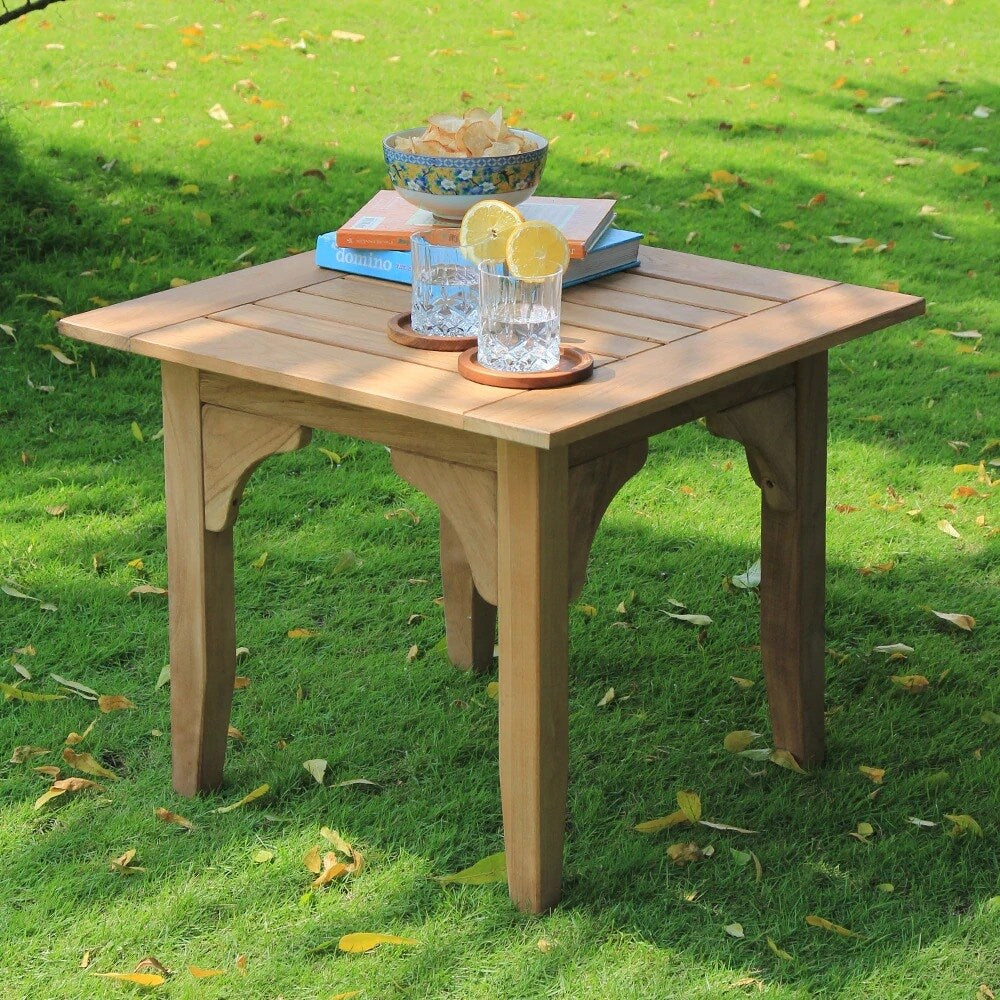 Set da conversazione per patio in teak Cambridge Casual Leon da 7 pezzi