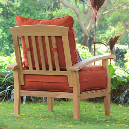 Set da conversazione per patio in teak Cambridge Casual Leon da 7 pezzi