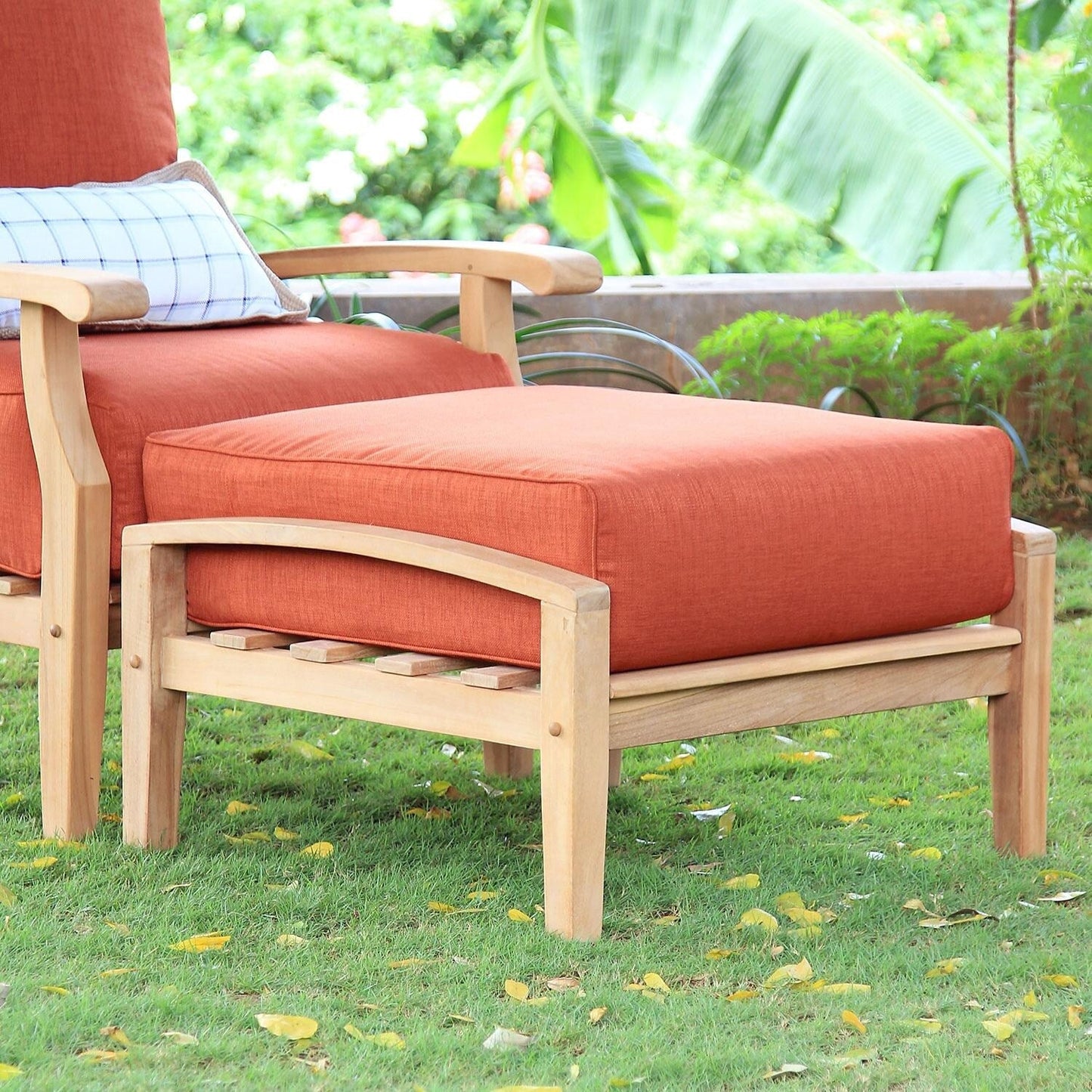 Set da conversazione per patio in teak Cambridge Casual Leon da 7 pezzi