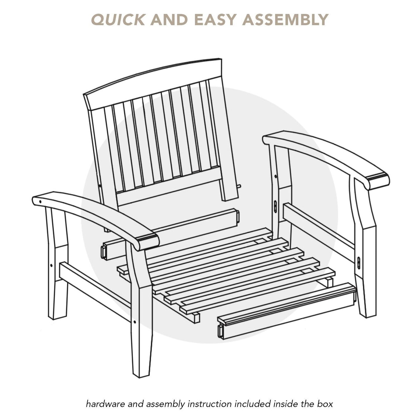 Set da conversazione per patio in teak Cambridge Casual Leon da 7 pezzi