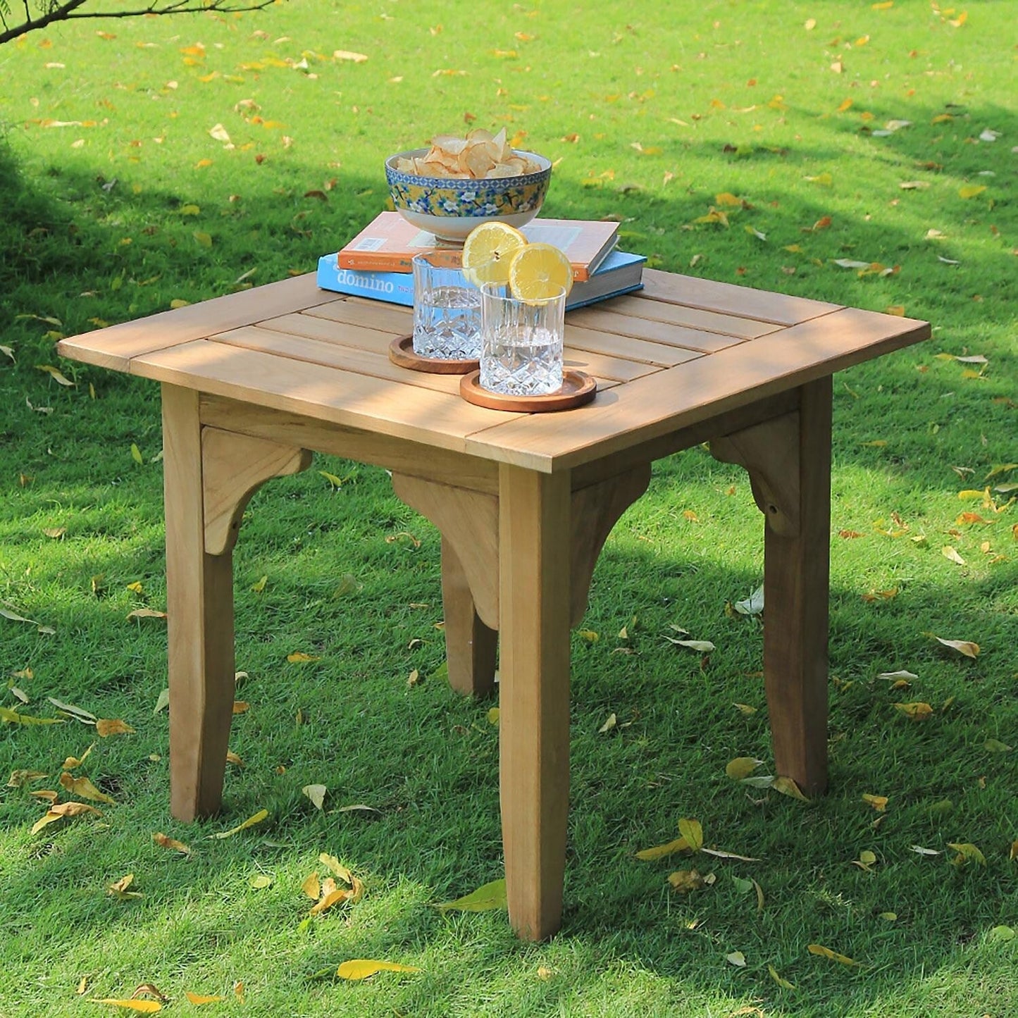 Set da conversazione per patio in teak Cambridge Casual Leon da 7 pezzi
