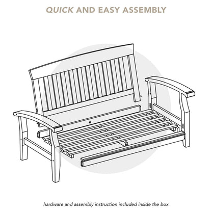 Set da conversazione per patio in teak Cambridge Casual Leon da 7 pezzi