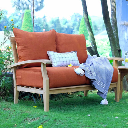 Set da conversazione per patio in teak Cambridge Casual Leon da 7 pezzi