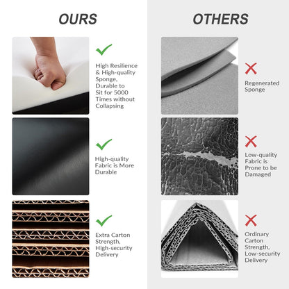 Poltrona girevole a dondolo reclinabile manuale Leopold in vera pelle con braccioli in legno, set da 2 di HULALA HOME