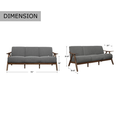 Divano da soggiorno retrò Levine