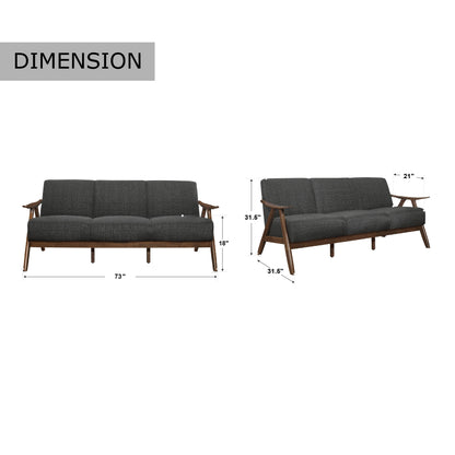 Divano da soggiorno retrò Levine