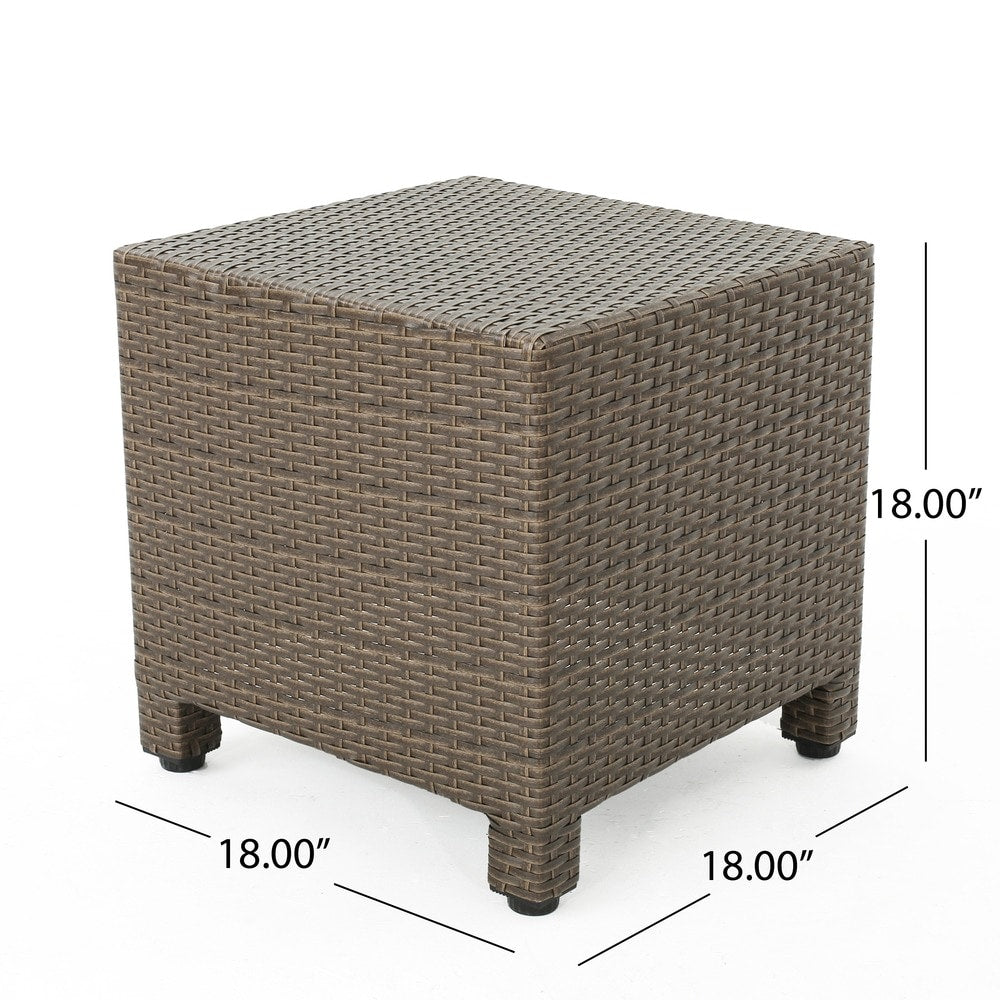 Set di sedute girevoli in vimini da esterno Liam da 3 pezzi con cuscino di Christopher Knight Home