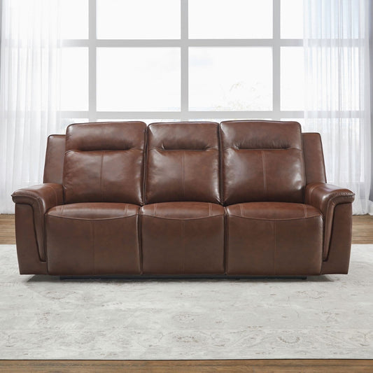 Divano reclinabile Liberty Furniture Avery Power in pelle color cognac - Larghezza 88'' x Profondità 39'' x Altezza 41''
