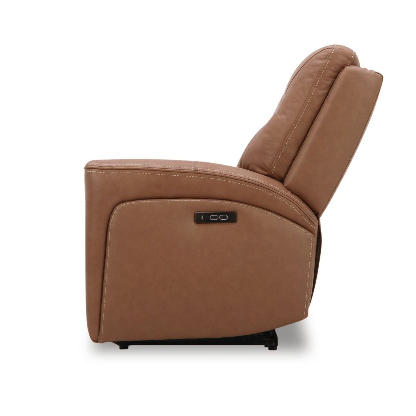 Divano reclinabile elettrico Bennett di Liberty Furniture in pelle marrone Butternut - Larghezza 89 x Profondità 39 x Altezza 41