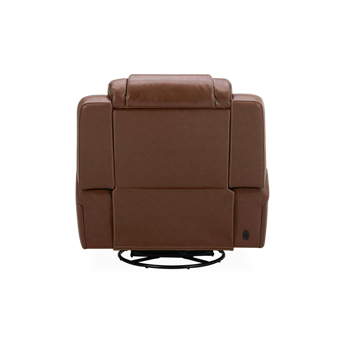 Poltrona reclinabile elettrica Liberty Furniture Caswell in pelle color castagna