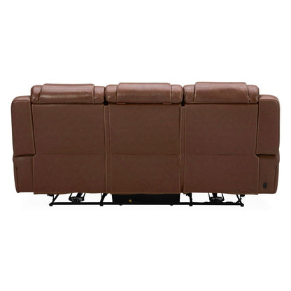 Divano Liberty Furniture Caswell Power in pelle color castagna - Larghezza 91 x Profondità 40 x Altezza 42