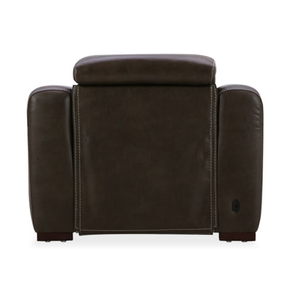 Poltrona reclinabile elettrica in pelle Deacon di Liberty Furniture