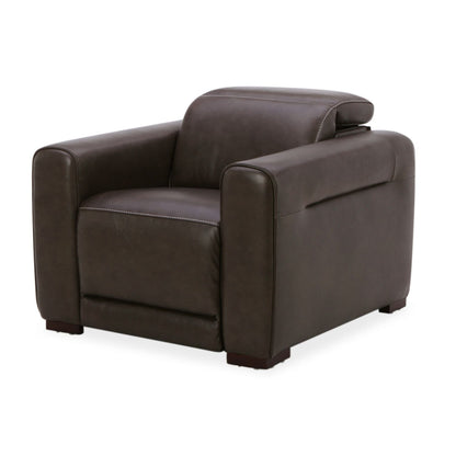 Poltrona reclinabile elettrica in pelle Deacon di Liberty Furniture