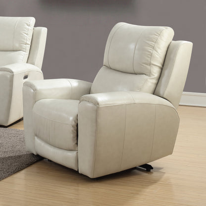 Poltrona reclinabile elettrica Copper Grove Fyti in pelle pieno fiore