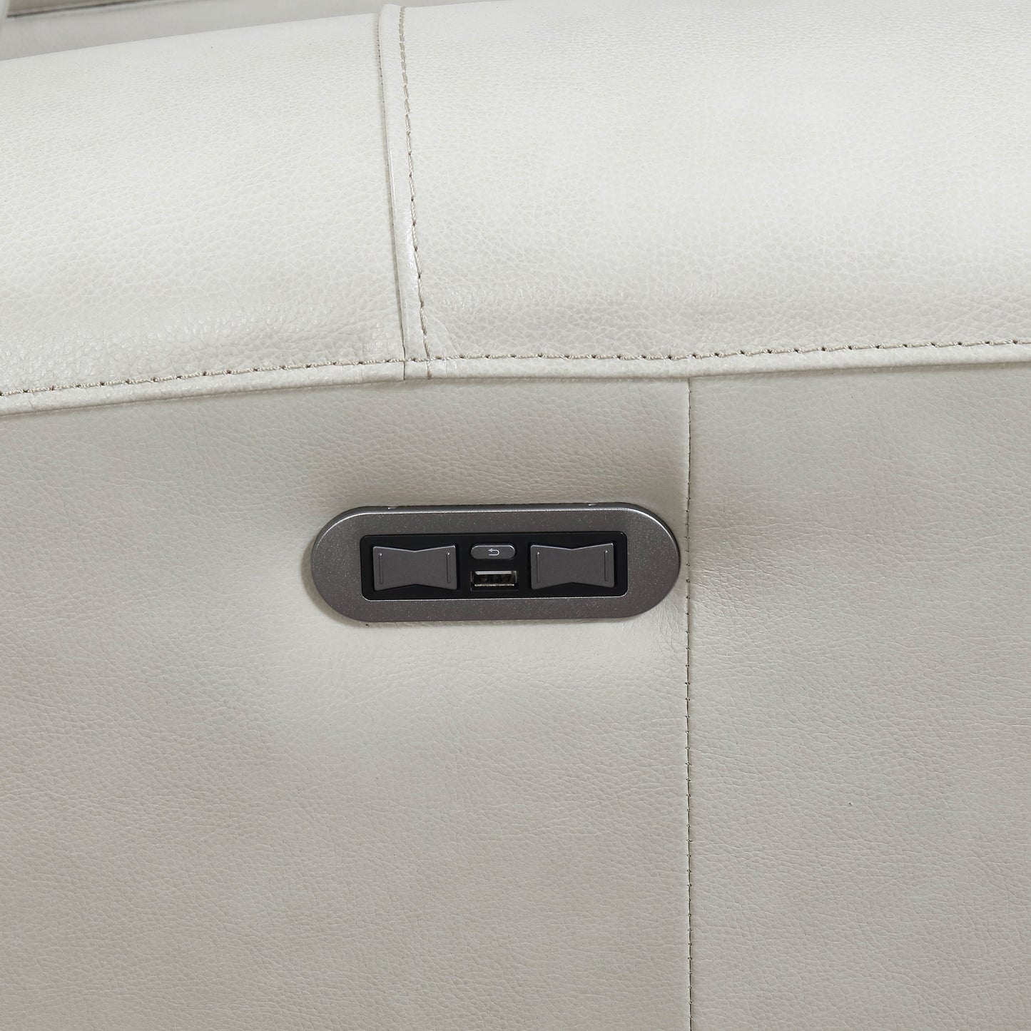 Poltrona reclinabile elettrica Copper Grove Fyti in pelle pieno fiore