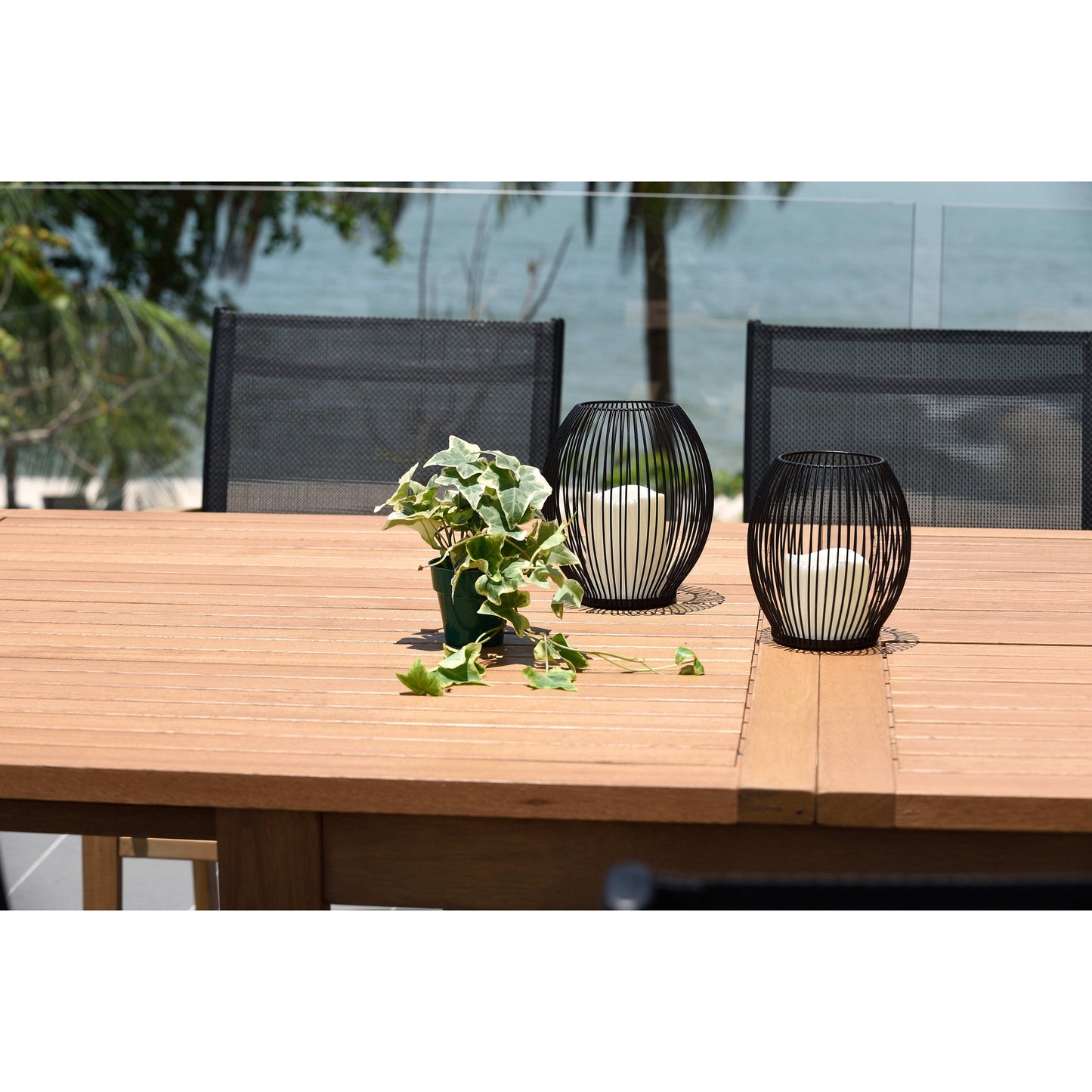 LifestyleGarden Set da pranzo per esterni con finitura in teak da 9 pezzi - 9 pezzi