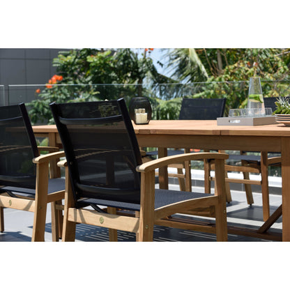 LifestyleGarden Set da pranzo per esterni con finitura in teak da 9 pezzi - 9 pezzi