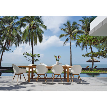 LifestyleGarden Set da pranzo per esterni con finitura in teak da 9 pezzi - 9 pezzi