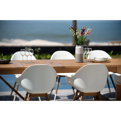 LifestyleGarden Set da pranzo per esterni con finitura in teak da 9 pezzi - 9 pezzi