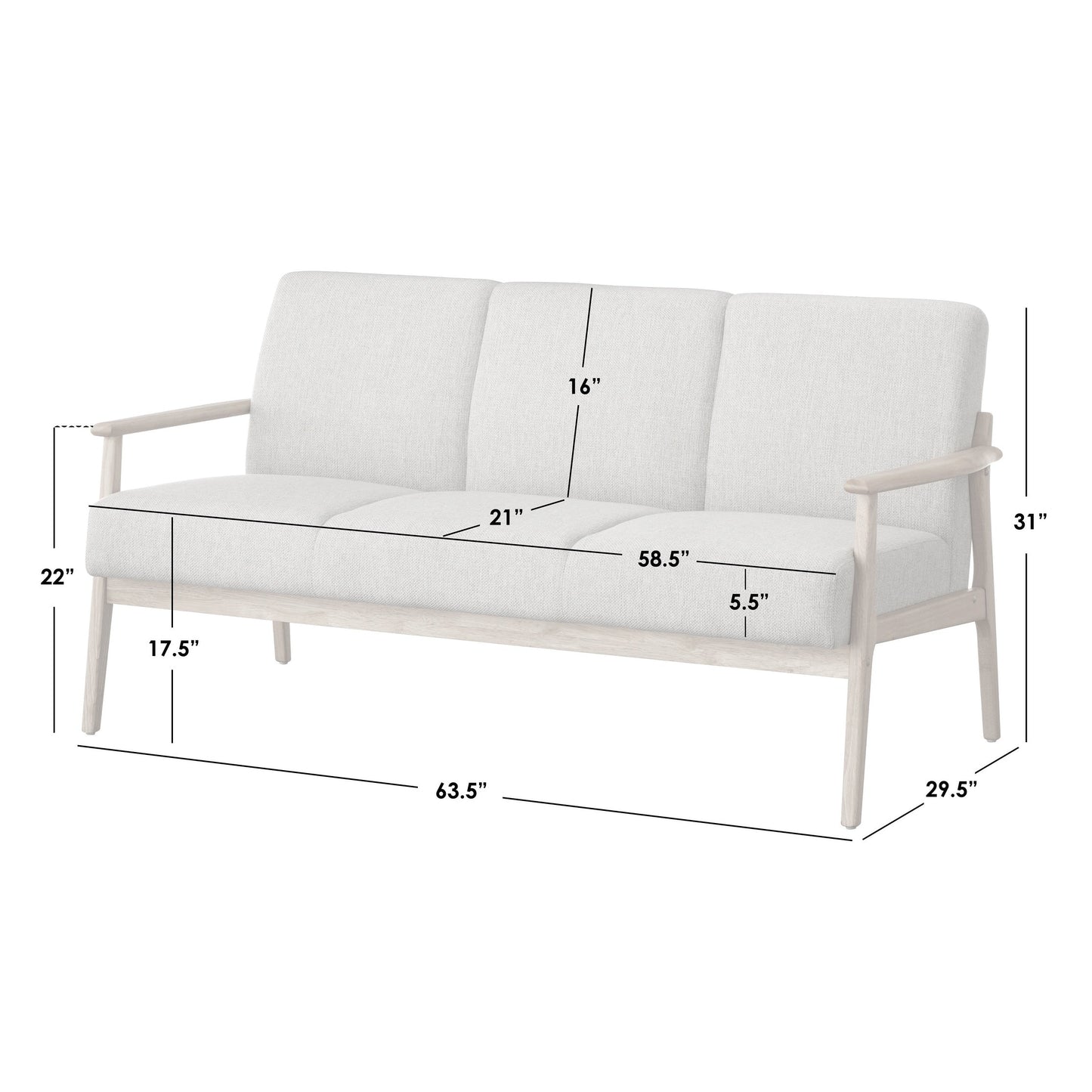Divano in legno massello Lifestorey Beaumont