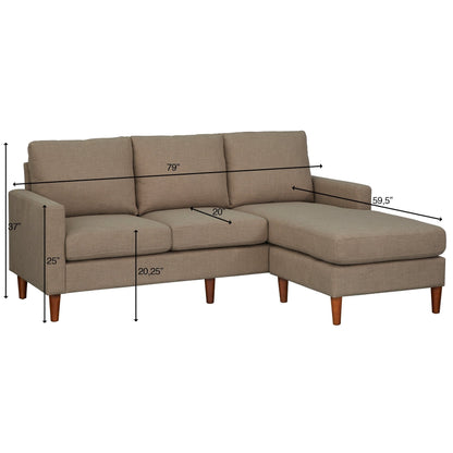 Divano Lifestorey Lee con chaise longue reversibile