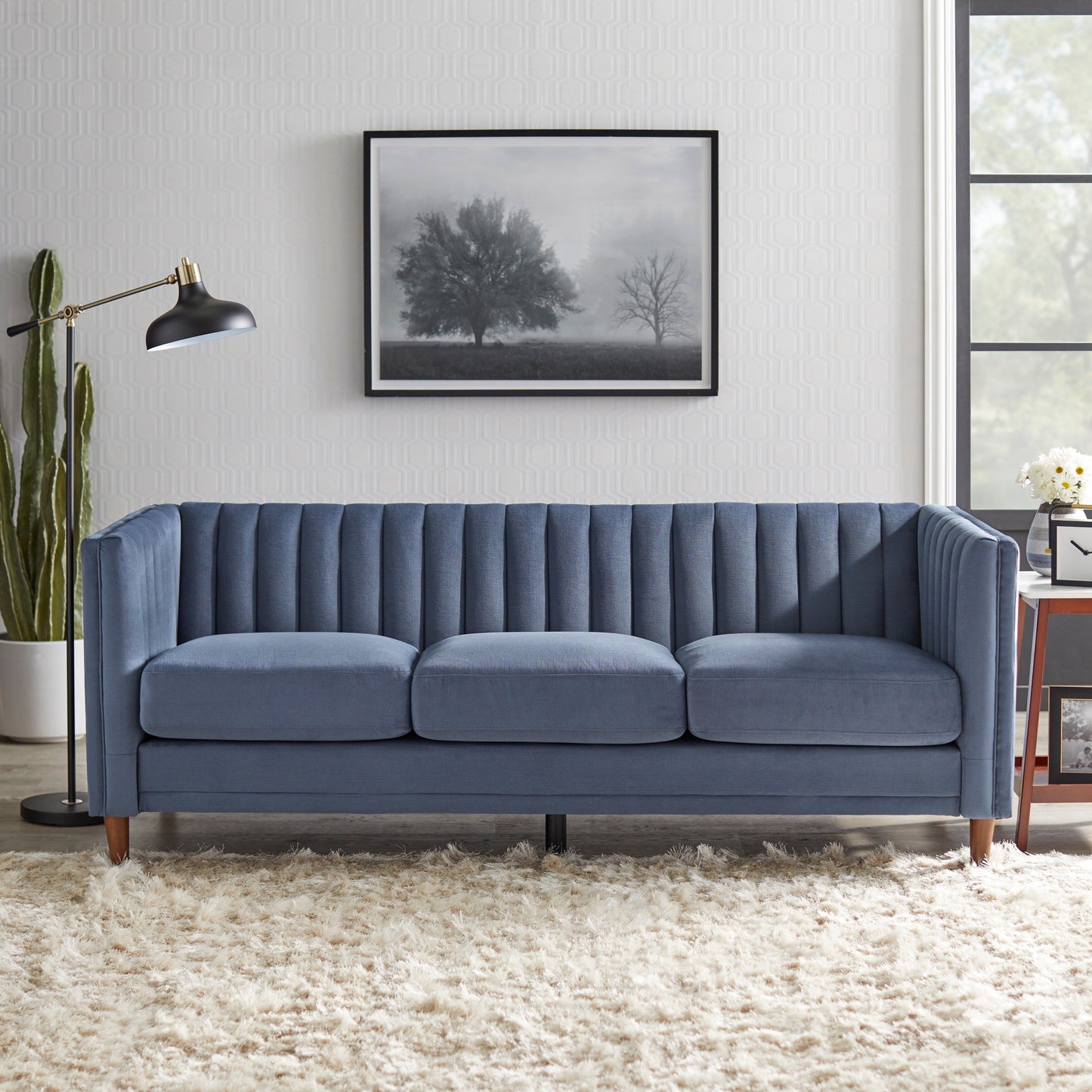 Divano Tuxedo con schienale a canale Lifestorey Paxton