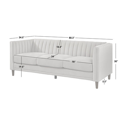 Divano Tuxedo con schienale a canale Lifestorey Paxton