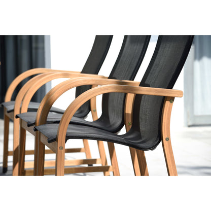 LifestyleGarden Set da pranzo Deluxe in teak per patio esterno da 9 pezzi - 9 pezzi