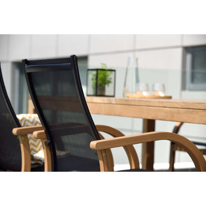 LifestyleGarden Set da pranzo Deluxe in teak per patio esterno da 9 pezzi - 9 pezzi