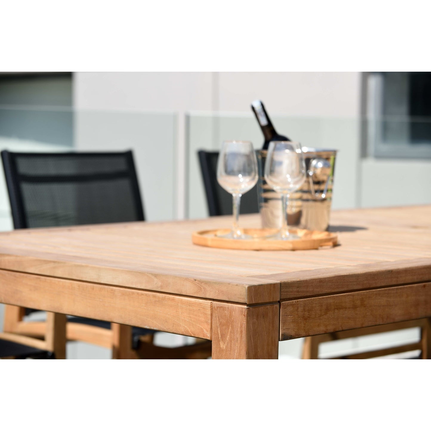 LifestyleGarden Set da pranzo Deluxe in teak per patio esterno da 9 pezzi - 9 pezzi