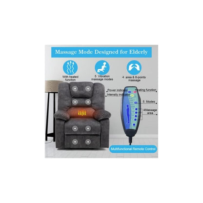 Poltrona relax con meccanismo di sollevamento in nero