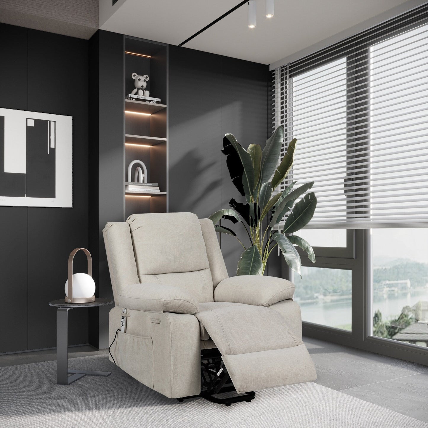 Poltrona reclinabile con massaggio/calore, gravità zero e telecomando (300 libbre)