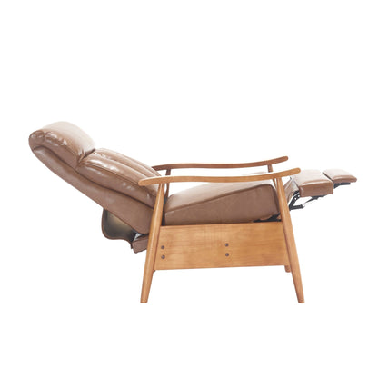Sedia a sdraio regolabile marrone chiaro 26.38