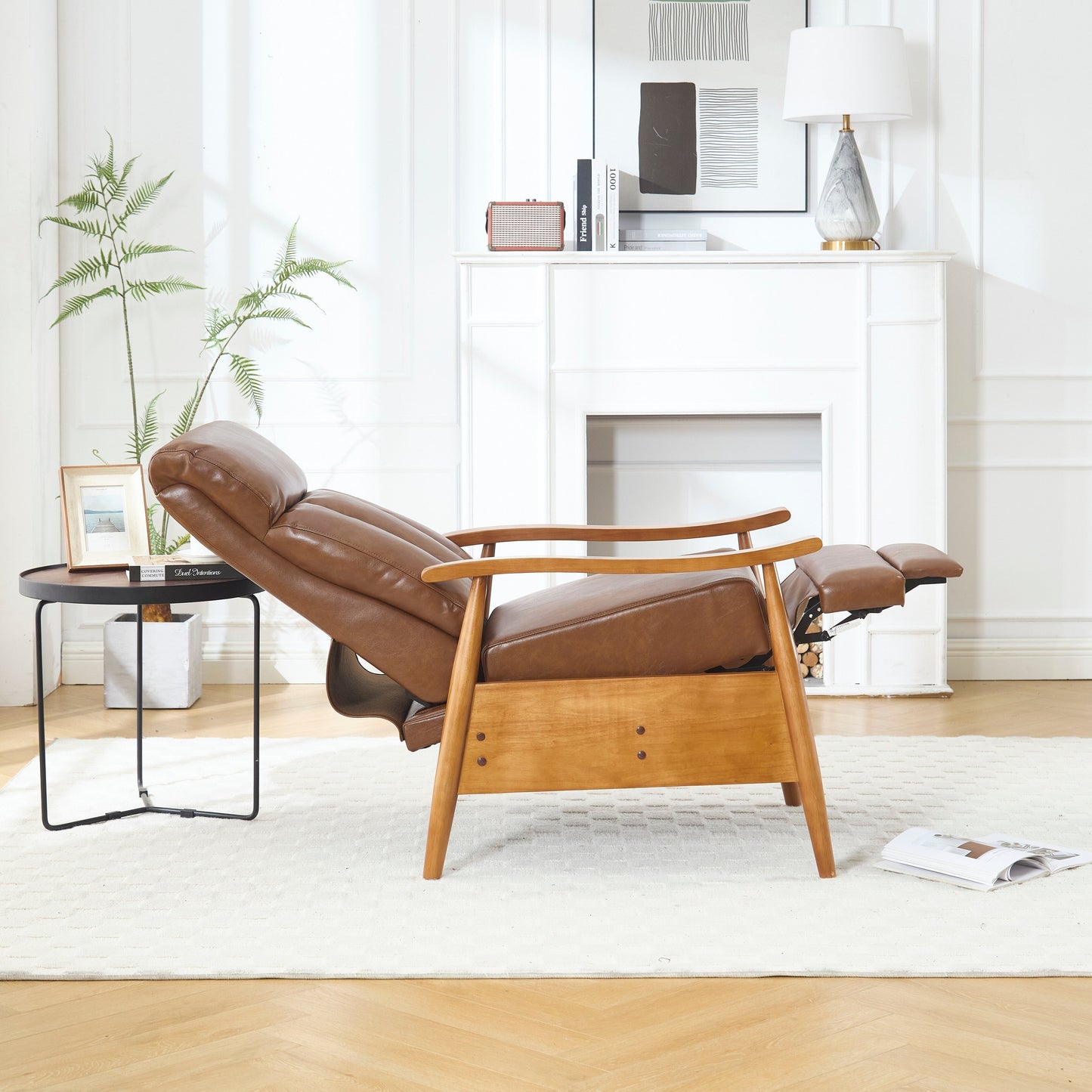 Sedia a sdraio regolabile marrone chiaro 26.38