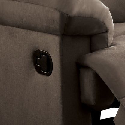 Poltrona reclinabile in tessuto intrecciato marrone chiaro