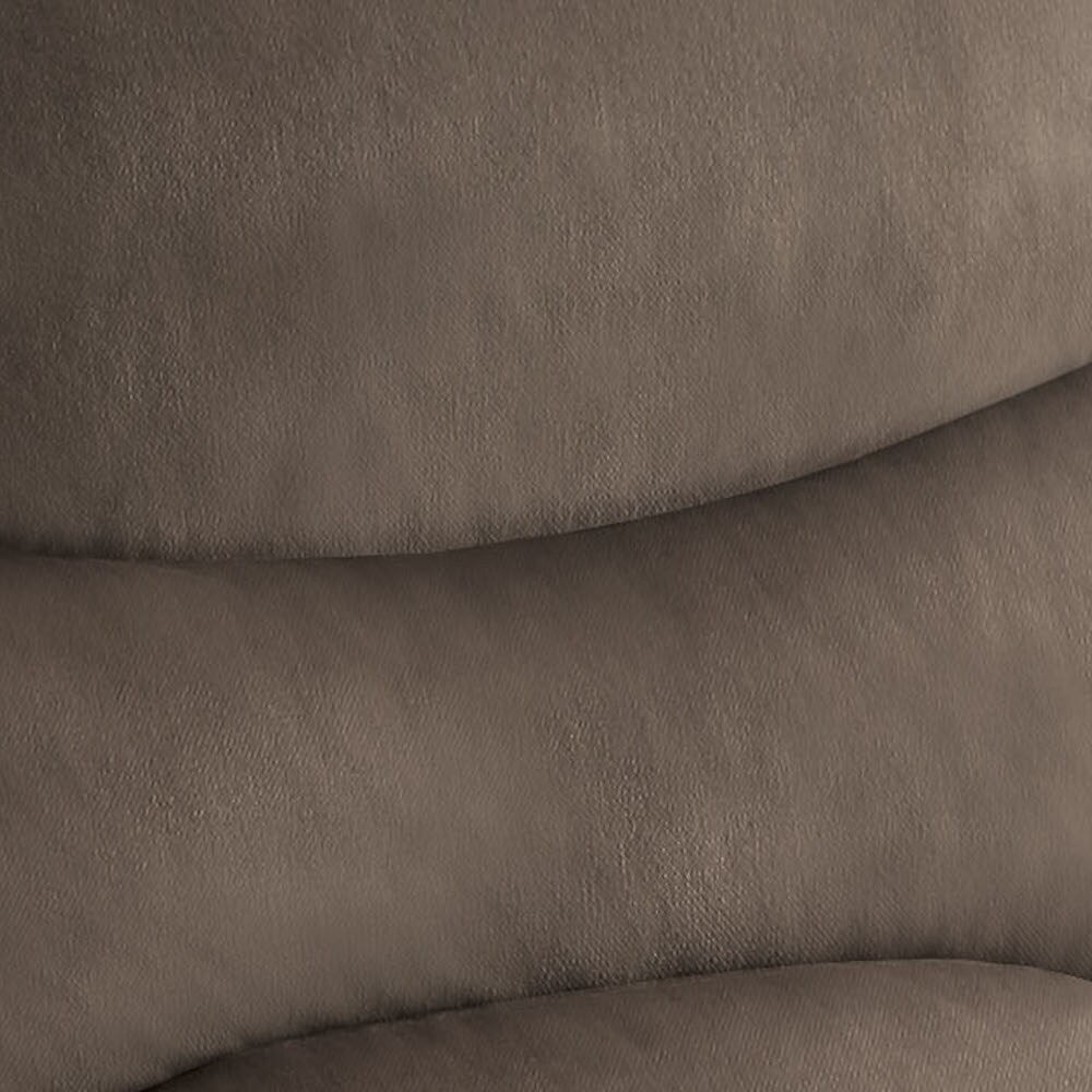 Poltrona reclinabile in tessuto intrecciato marrone chiaro