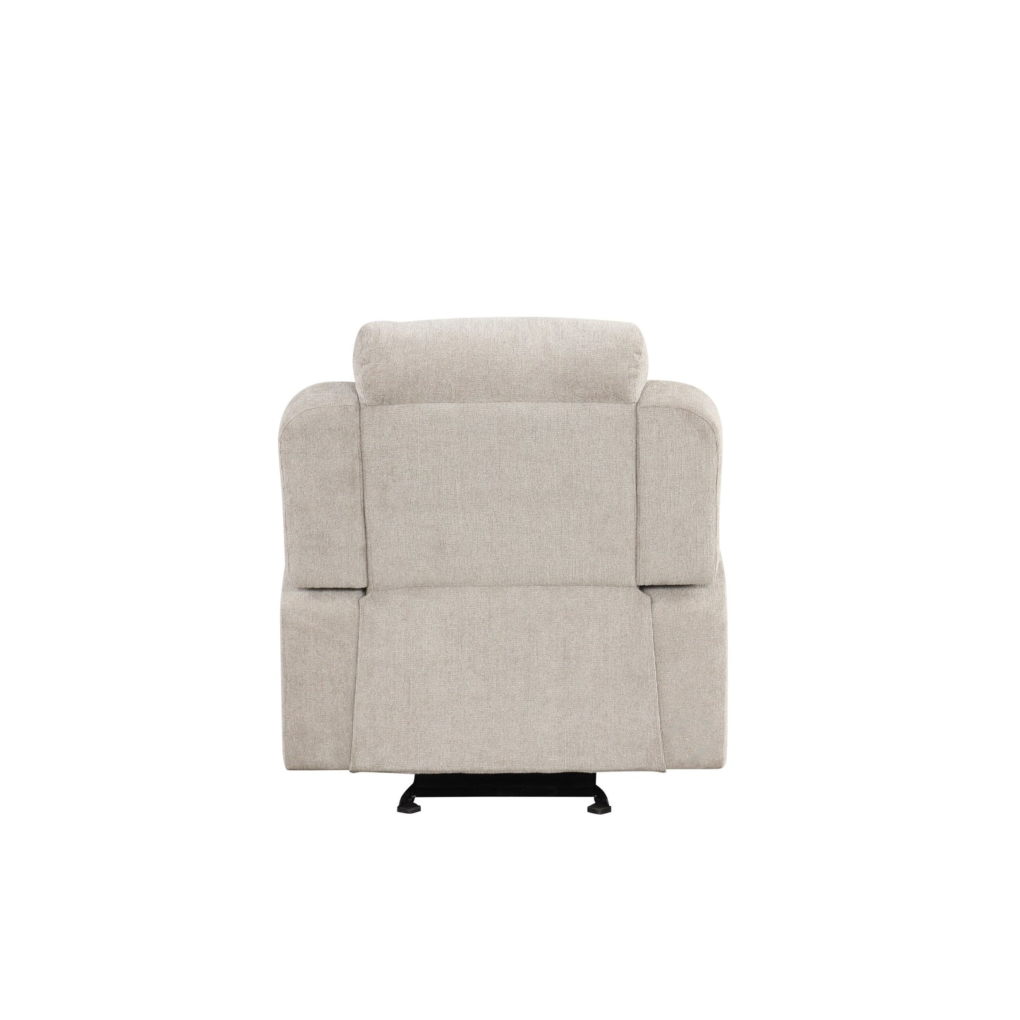 Poltrona reclinabile Chenille Motion Glider grigio chiaro