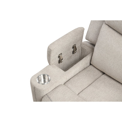 Poltrona reclinabile Chenille Motion Glider grigio chiaro