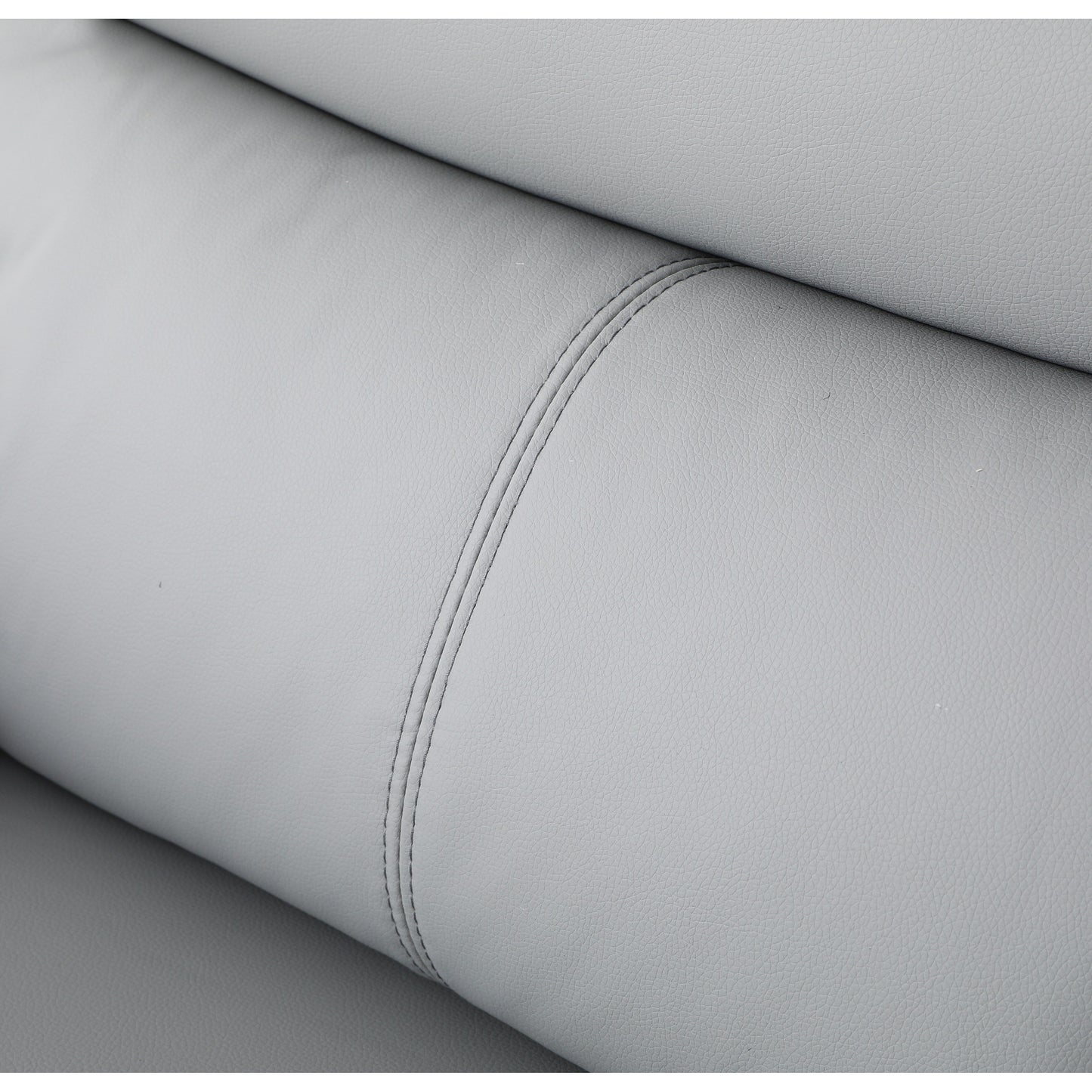 Poltrona reclinabile manuale girevole a 360° in pelle PU grigio chiaro con protezione antisporco per i piedi, tessuto antigraffio per gatti