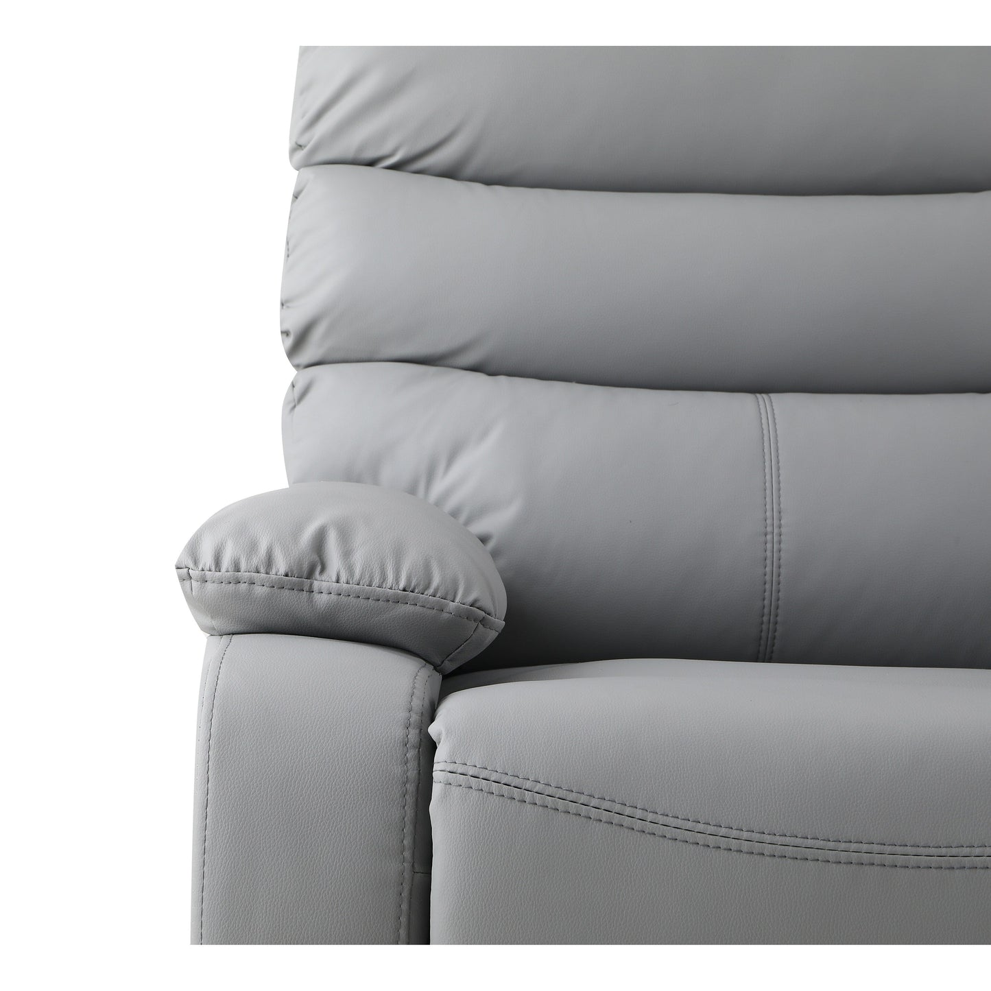 Poltrona reclinabile manuale girevole a 360° in pelle PU grigio chiaro con protezione antisporco per i piedi, tessuto antigraffio per gatti