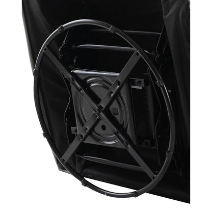 Poltrona reclinabile manuale girevole a 360° in pelle PU grigio chiaro con protezione antisporco per i piedi, tessuto antigraffio per gatti