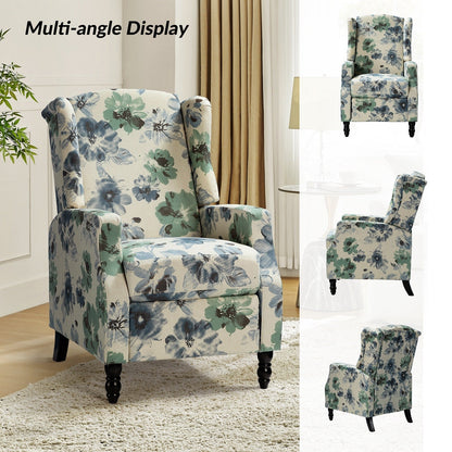 Poltrona reclinabile manuale Damaris Mid-Century Modern con schienale ad ala, design di HULALA HOME