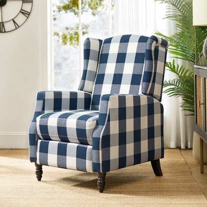 Poltrona reclinabile manuale Damaris Mid-Century Modern con schienale ad ala, design di HULALA HOME