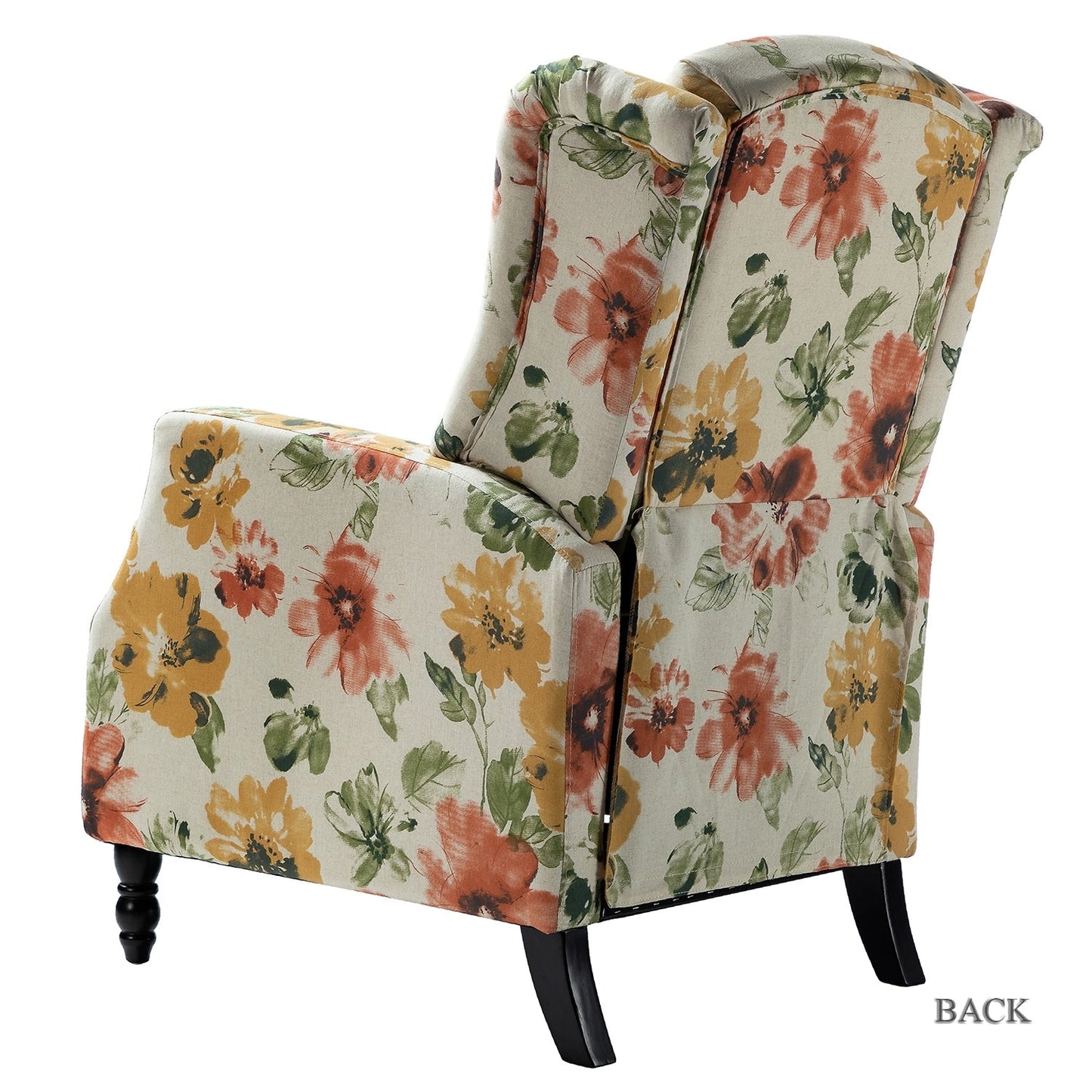 Poltrona reclinabile manuale Damaris Mid-Century Modern con schienale ad ala, design di HULALA HOME